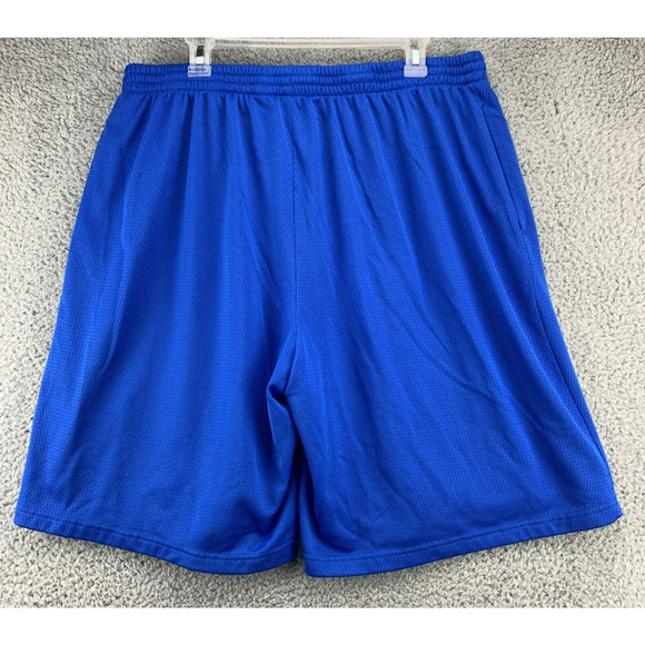 Energy Zone Mens Basketball Shorts XL W36 Blue Drawstring Elastic Waist Pocket - Picture 2 of 12